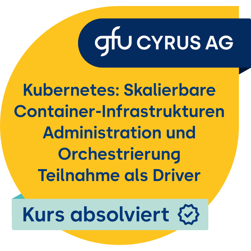 Kubernetes: Skalierbare Container-Infrastrukturen - Administration und Orchestrierung - Teilnahme als Driver