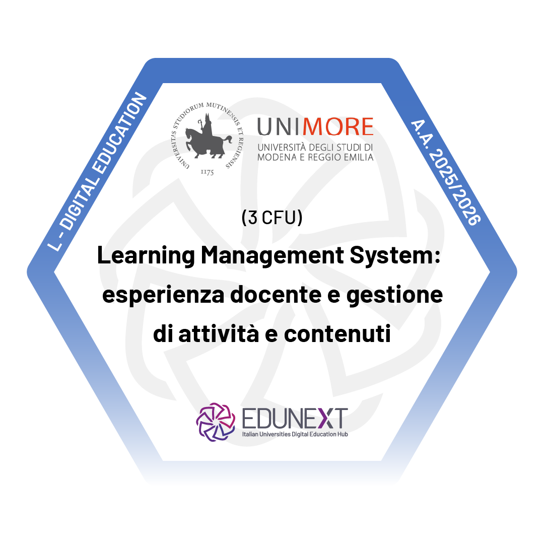 M3 - Learning Management System: esperienza docente e gestione di attività e contenuti