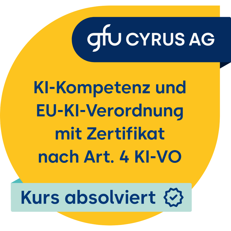 KI-Kompetenz und EU-KI-Verordnung mit Zertifikat nach Art. 4 KI-VO