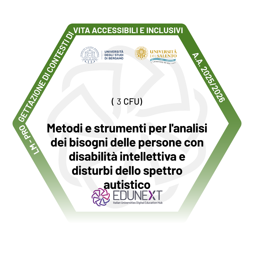 C2.M4. Metodi e strumenti per l'analisi dei bisogni delle persone con disabilità intellettiva e disturbi dello spettro autistico