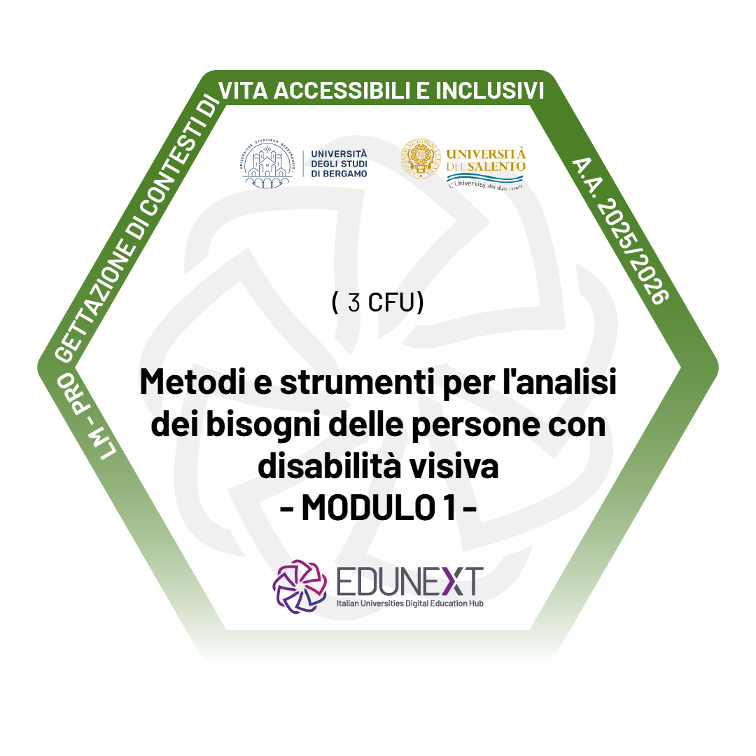 C2.M1. Metodi e strumenti per l'analisi dei bisogni delle persone con disabilità visiva