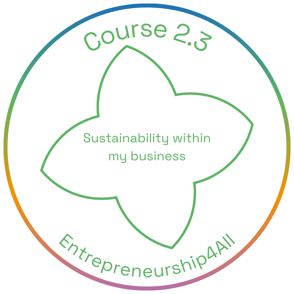 E4All Online Course Completion -  2.3 - Sustainability within my business