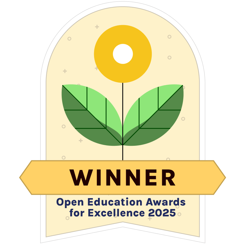 2025 Open Education Award For Excellence Award Winner