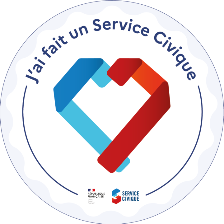 Badge de volontaire en Service Civique