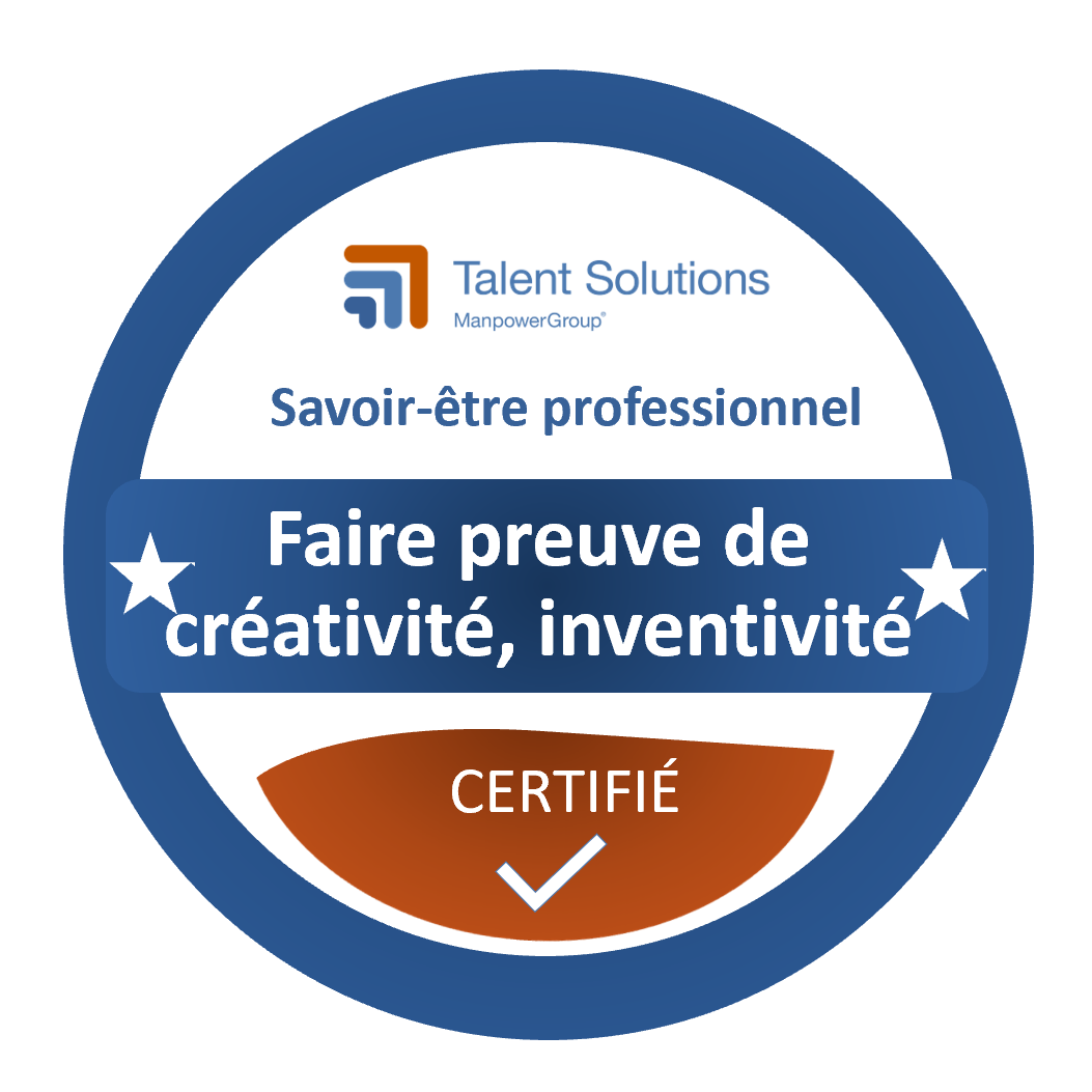 Faire preuve de créativité, d'inventivité