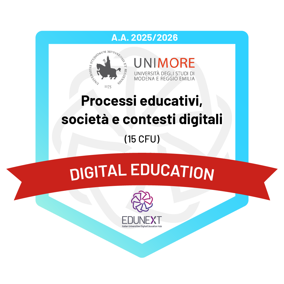 [CLUSTER] - Processi educativi, società e contesti digitali 