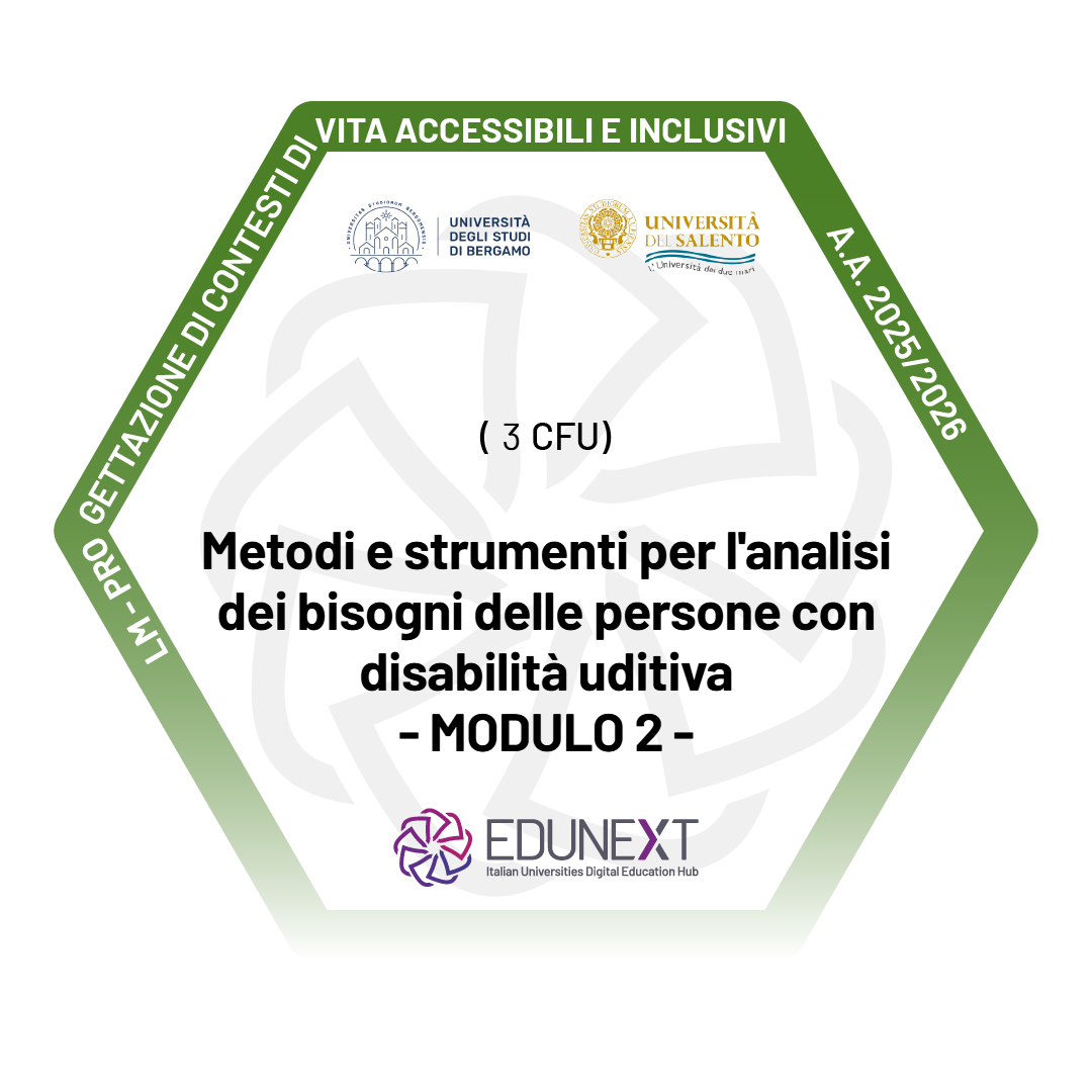 C2.M2. Metodi e strumenti per l'analisi dei bisogni delle persone con disabilità uditiva