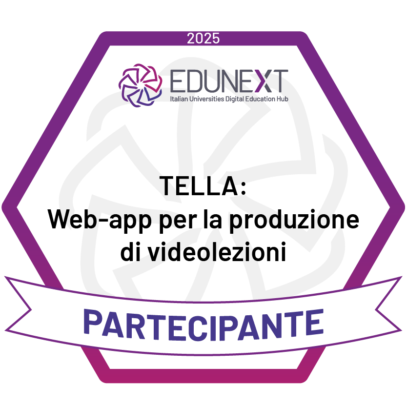 Web-app per la produzione di videolezioni: TELLA | Partecipante