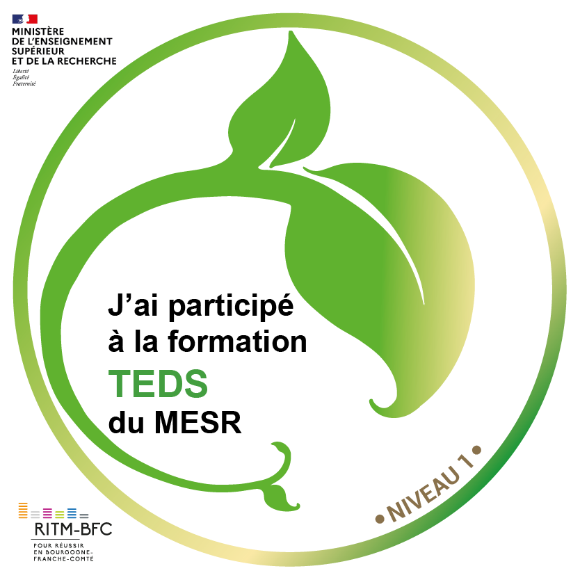 J'ai participé à la formation TEDS du MESR
