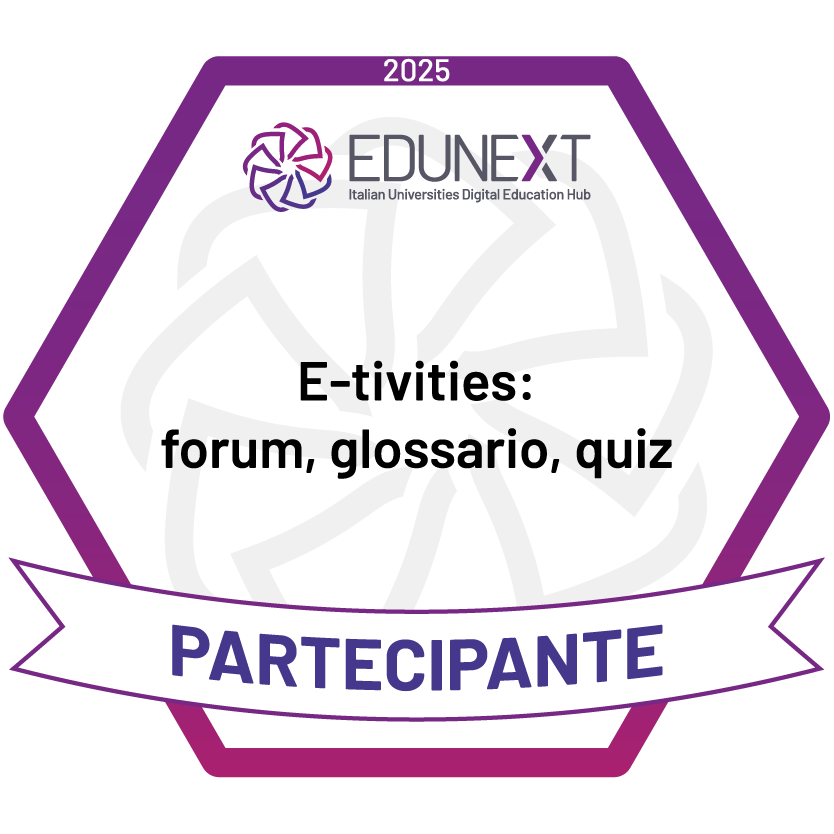 E-tivities: forum, glossario, quiz | Partecipante