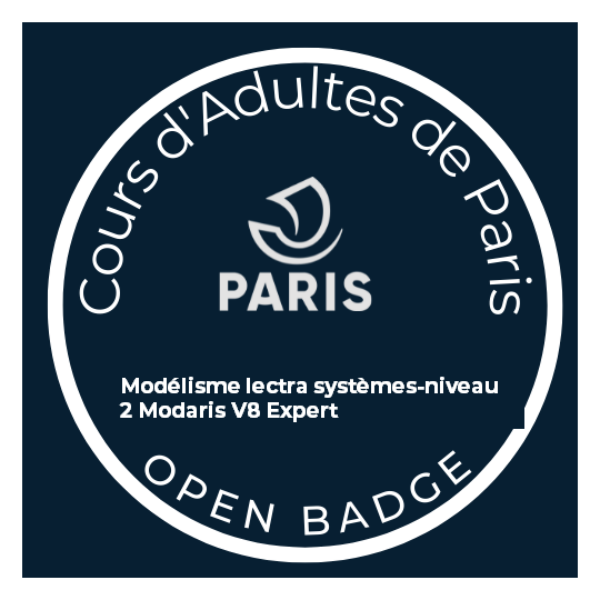 Modélisme Lectra Systèmes – Niveau 2, Modaris V8 Expert