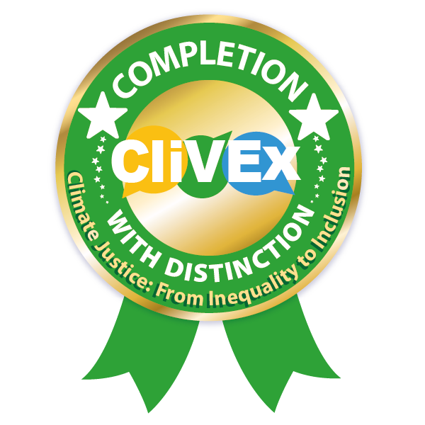 Climate Justice: From Inequality to Inclusion | Badge of Completion with Distinction