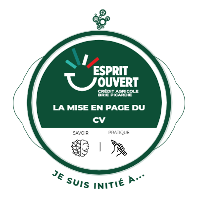 Je suis initié à la mise en page du CV